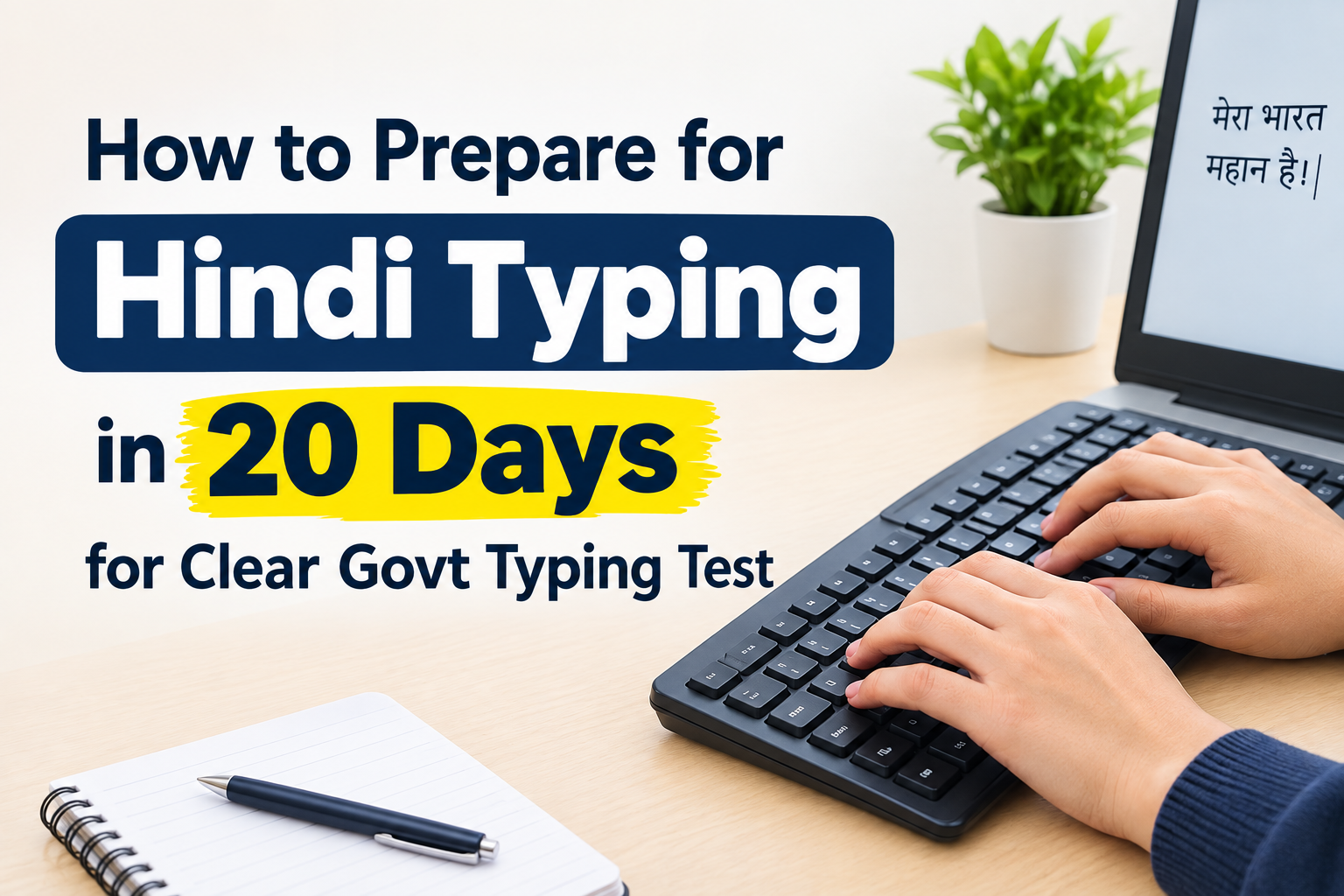 How to Prepare for Hindi Typing in 20 Days for Clear Govt Typing Test