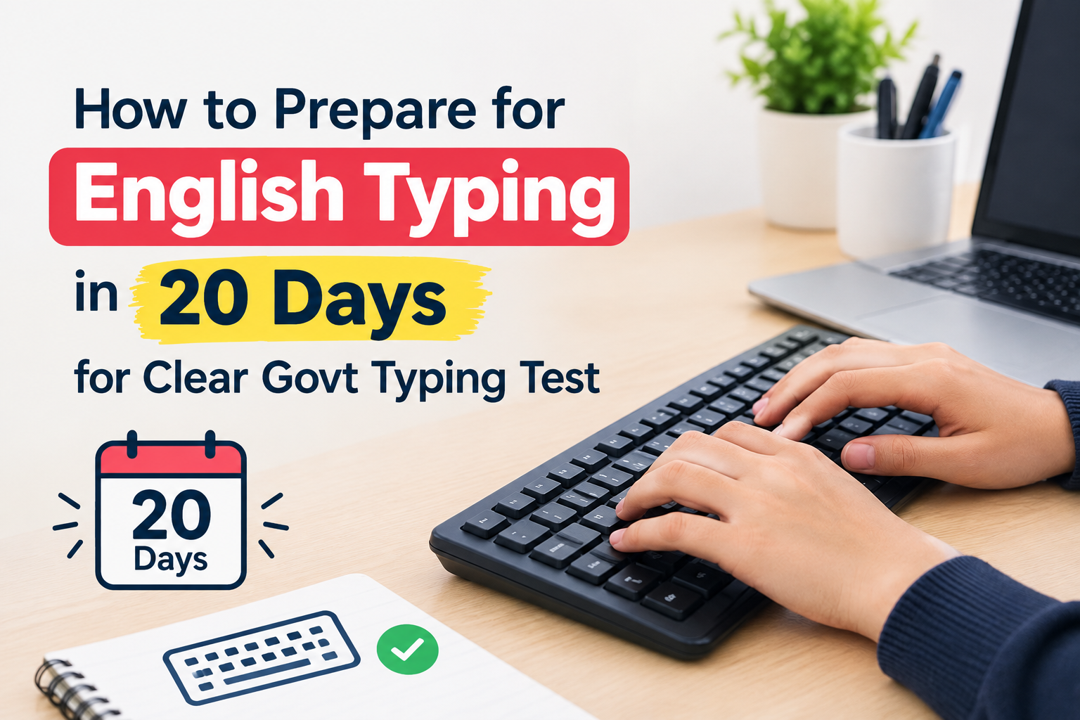How to Prepare for English Typing in 20 Days for Clear Govt Typing Test